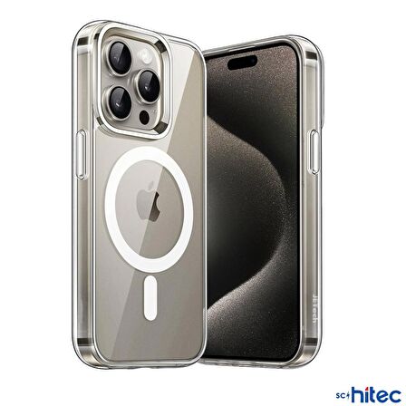 Global İphone 15 Pro Max Magsafe Özellikli Şeffaf Kılıf WNE1079