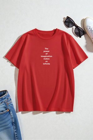 Unisex The Power Of Baskılı Tasarım Tişört