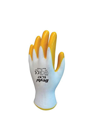 Beybi Elk7 Eldiven Sarı-Beyaz No:9 Pn7