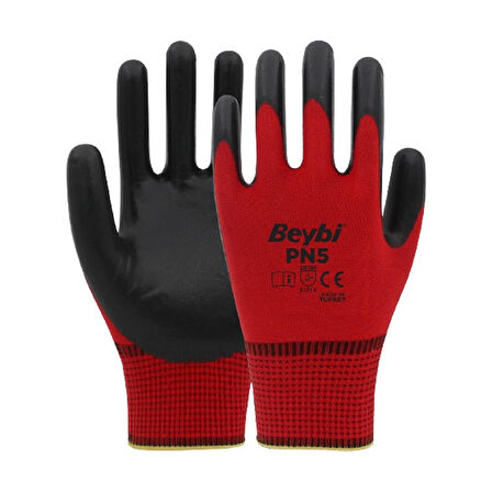 Beybi Nitril Poly Pn5 Kırmızı Siyah No:9