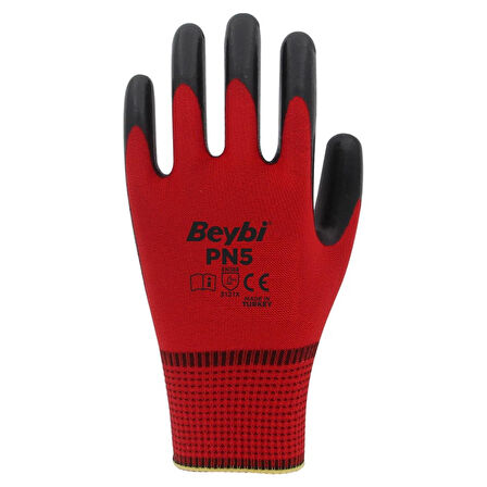 Beybi Nitril Poly Pn5 Kırmızı Siyah No:9