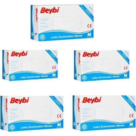 BEYBİ PUDRALI LATEKS ELDİVEN M BEDEN 5 PAKET