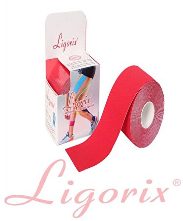 Ligorix Kinesio Tape Sporcu Bandı 5cmX5m Kırmızı