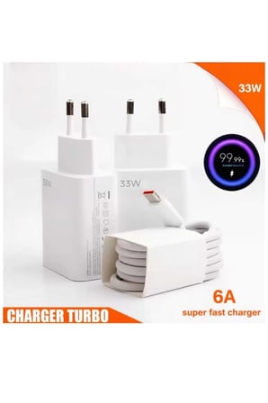 33w Turbo Hızlı Şarj Aleti Seti Xiaomi Uyumlu Turbo Şarj 33w Adaptör ve Kablo