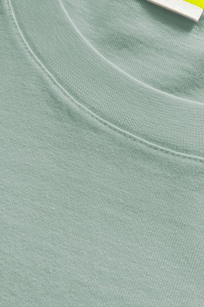 Erkek Vision Premium Kalite Yoğun Dokulu Pamuklu T-Shirt Yeşil M101-R0220-07