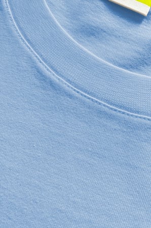 Erkek Vision Premium Kalite Yoğun Dokulu Pamuklu T-Shirt Açık Mavi M101-R0220-08