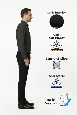 Erkek North Esnek Relaxed Beli Lastikli Jogger Pantolon Antrasit M702-R0311-03