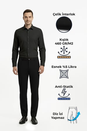 Erkek North Esnek Relaxed Beli Lastikli Jogger Pantolon Siyah M702-R0311-04