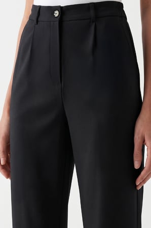 Kadın Flexon Ultra Esnek Relaxed Beli Lastikli Jogger Pantolon Siyah W702-R0433-07