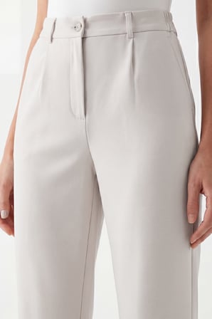 Kadın Flexon Ultra Esnek Relaxed Beli Lastikli Jogger Pantolon Taş W702-R0433-08