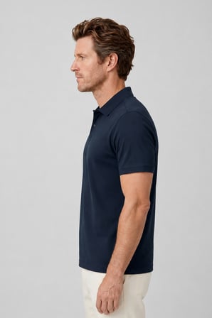 erkek prestige polo yaka tişört 110s pima pamuğu likit amonyak merserize lacivert m120-k0141-02
