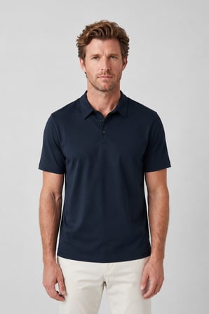 erkek prestige polo yaka tişört 110s pima pamuğu likit amonyak merserize lacivert m120-k0141-02
