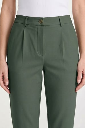 Kadın Flexon Ultra Esnek Relaxed Beli Lastikli Jogger Pantolon Haki W702-R0433-04