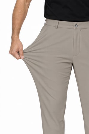 Erkek Flexon Ultra Esnek Relaxed Beli Lastikli Jogger Pantolon Açık Gri