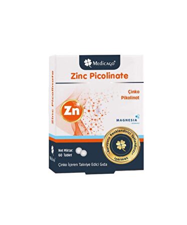 Medicago Zinc Picolinate Çinko 60 Tablet