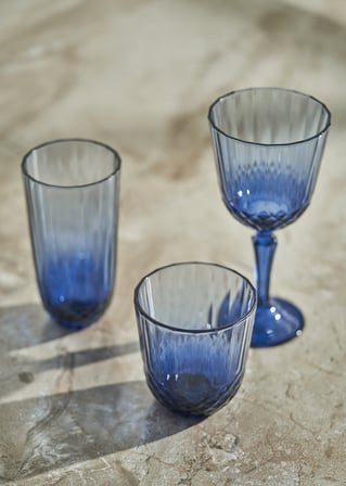 Colore Mavi Kesme Bardak 6'lı 320 cc.