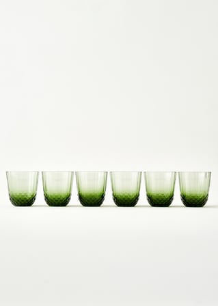 Colore Kesme Bardak Yeşil 6'lı (320 cc)