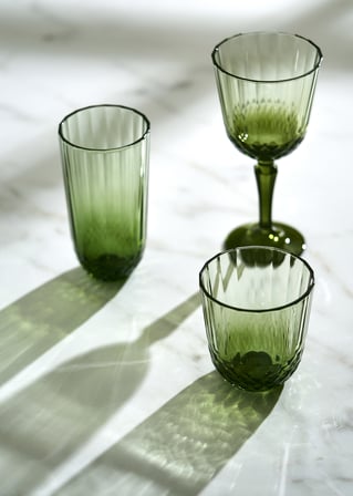 Colore Kesme Bardak Yeşil 6'lı (320 cc)