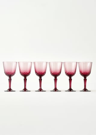 Colore Kesme Kadeh 6'lı Gül Kurusu (310 CC)