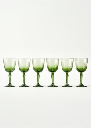 Colore Kesme Kadeh 6'lı Yeşil (310 cc)