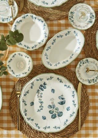 Ocaliptus Stoneware 26 Parça 6 Kişilik Kahvaltı Takımı Yeşil