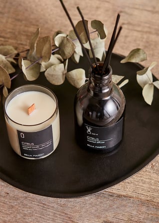 Citrus Ahşap Fitilli Soy Wax Mum