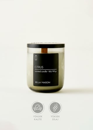 Citrus Ahşap Fitilli Soy Wax Mum