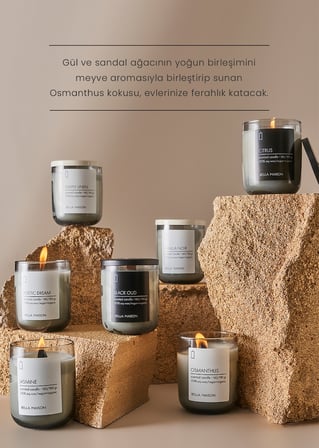 Osmanthus Ahşap Fitilli Soy Wax Mum