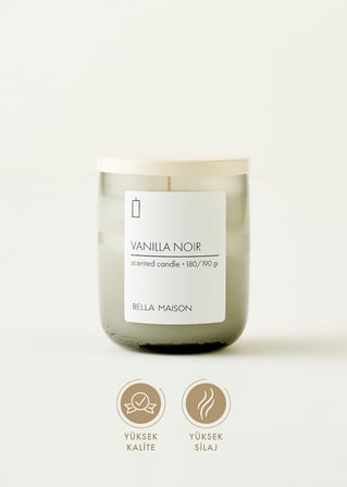 Vanilla Noir Ahşap Fitilli Soy Wax Mum