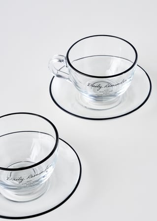 Daily Reminder 2'li Çay Fincan Seti Siyah (240 cc)
