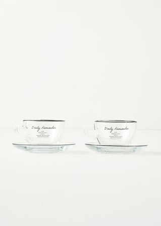 Daily Reminder 2'li Çay Fincan Seti Siyah (240 cc)