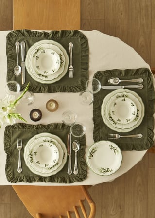 Julia Stoneware 24 Parça 6 Kişilik Yemek Takımı Yeşil