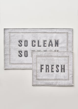 Clean Fresh Paspas Takımı Beyaz (60x100 - 50x60 cm)