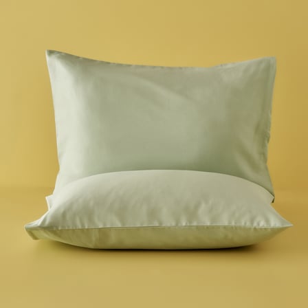 %100 Pamuk Ranforce Basic Yastık Kılıfı 2'Li Sisli Yeşil (50X70 Cm)
