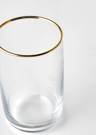 Premium Meşrubat Bardağı 6'lı Gold (365 cc)
