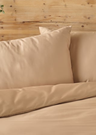%100 Pamuk Saten Supreme Basic Tek Kişilik Nevresim Seti Vizon (160X220 Cm)