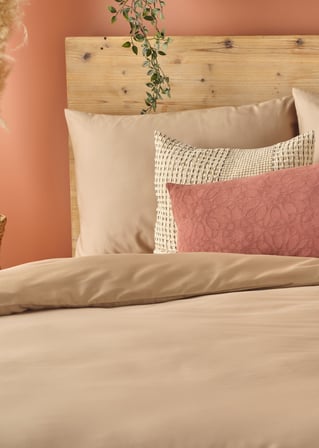 %100 Pamuk Saten Supreme Basic Tek Kişilik Nevresim Seti Vizon (160X220 Cm)