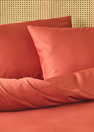 %100 Pamuk Saten Supreme Basic Çift Kişilik Nevresim Seti Kiremit (200X220 Cm)