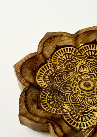 Rico Mango Ağacı Dekoratif Tabak Naturel (22x3,5x22 cm)