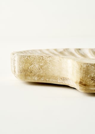 Oyster Mango Ağacı Dekoratif Tabak Naturel (30X2,5X20 CM)