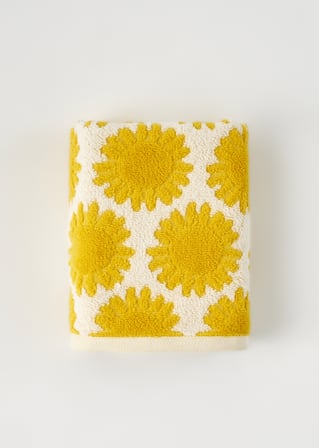 %100 Pamuk Sunny Yüz Havlusu Sarı (50x70 cm)