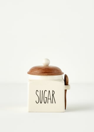 Sucre Seramik Kavanoz Krem (800 ml)