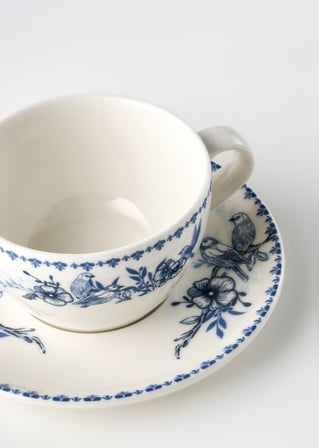 Bleu Blanc 2'li Çay Fincan Seti Mavi (270 cc)