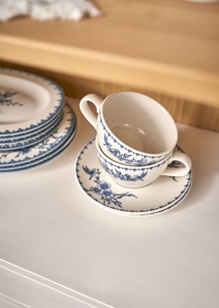 Bleu Blanc 2'li Çay Fincan Seti Mavi (270 cc)