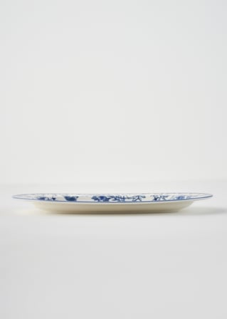 Bleu Blanc Porselen Büyük Sunum Tabağı Mavi (30 cm)