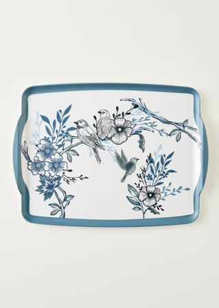 Bleu Blanc Melamin Tepsi Mavi (42x31 cm)