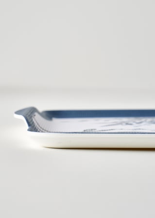 Bleu Blanc Melamin Tepsi Mavi (42x31 cm)