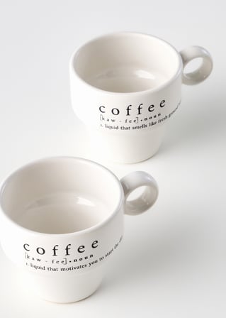 Coffeeaholic Seramik Espresso 2'li Set Siyah (105 cc)