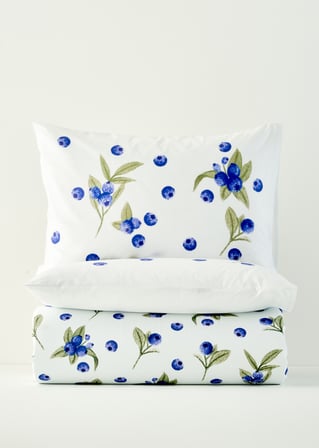 %100 Pamuk Ranforce Blueberry Çift Kişilik Nevresim Seti (200X220 Cm)