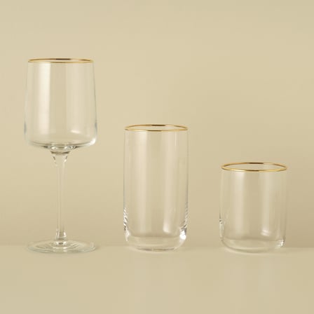 Premium Bardak-Kadeh Seti 36'lı Gold